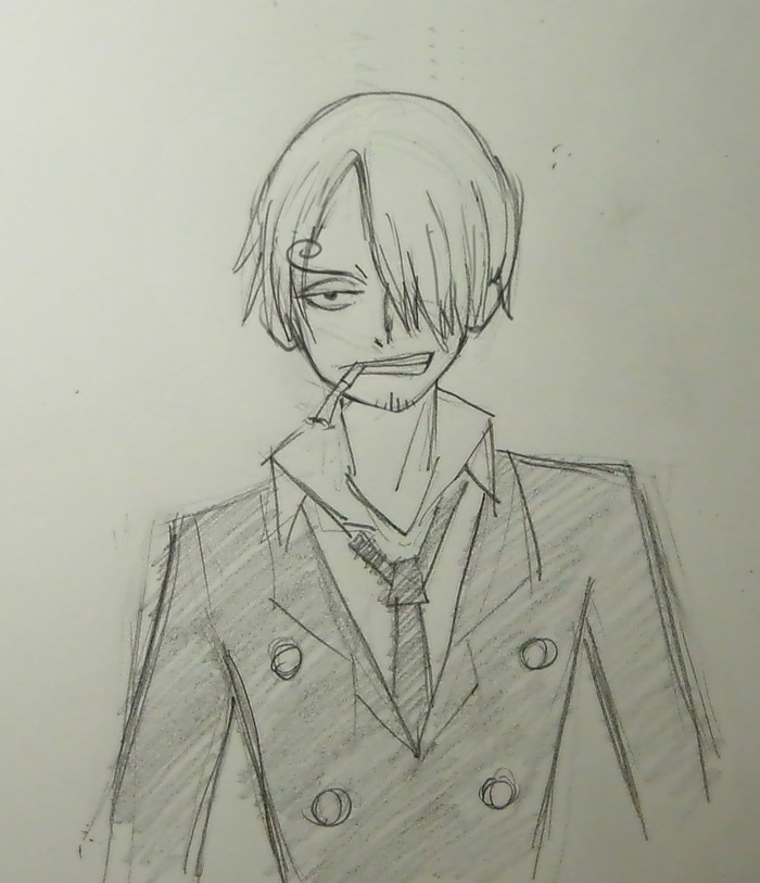 700x813 How To Draw Sanji One Piece