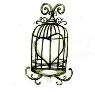 192x187 Bird Cage Idea Leave The Gate Open With Feathers Around
