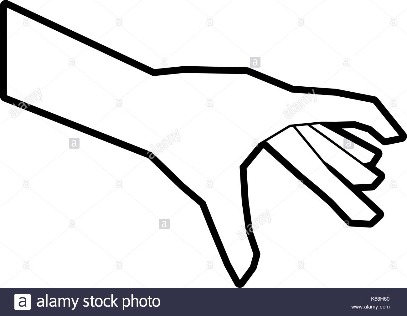 1300x1010 Open Hand In Pick Position Icon Image Stock Vector Art