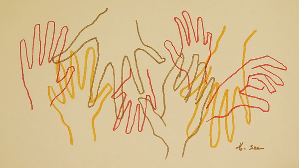 600x337 Open Hands Drawing Photograph By Bonnie See