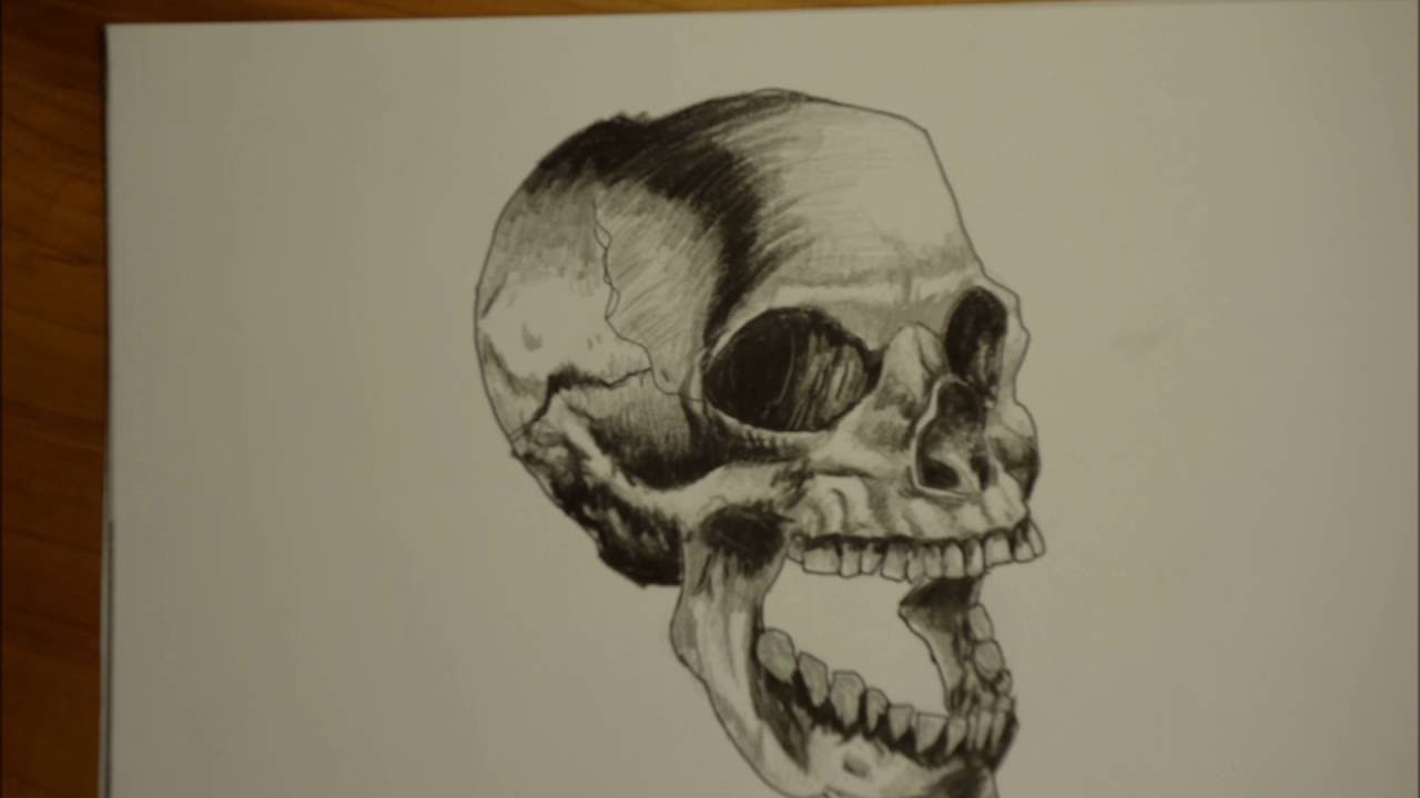 1280x720 How To Draw Open Mouth Skull