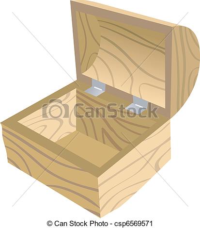 413x470 Open Wooden Chest Vector Clip Art