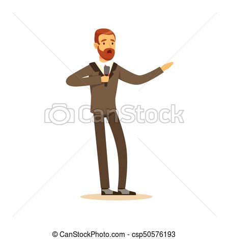 450x470 Elegantly Dressed Male Opera Singer Singing With Microphone Eps