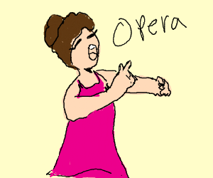 300x250 Opera Singer (Drawing By Klance Trash Dude)