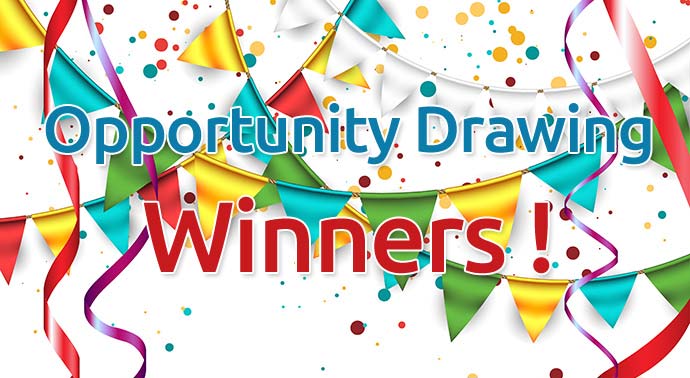 690x378 Opportunity Drawing Winners!
