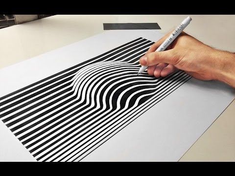 480x360 3d Ball Optical Illusion Line Art Paper Cool Trick