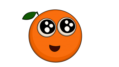 382x215 How To Draw An Orange, Fruit, Toddlers, Easy Step By Step Drawing