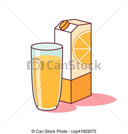 450x470 Orange Juice In A Glass And Packaging On A White Background