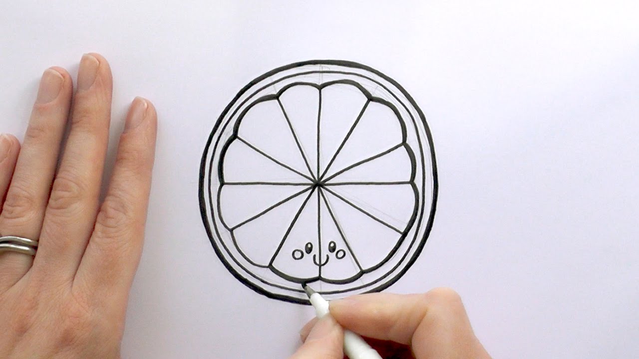 1280x720 How To Draw A Cartoon Slice Of Orange