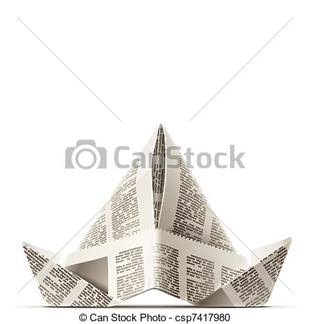 450x470 Paper Cap As Origami Handicraft Vector Illustration Isolated