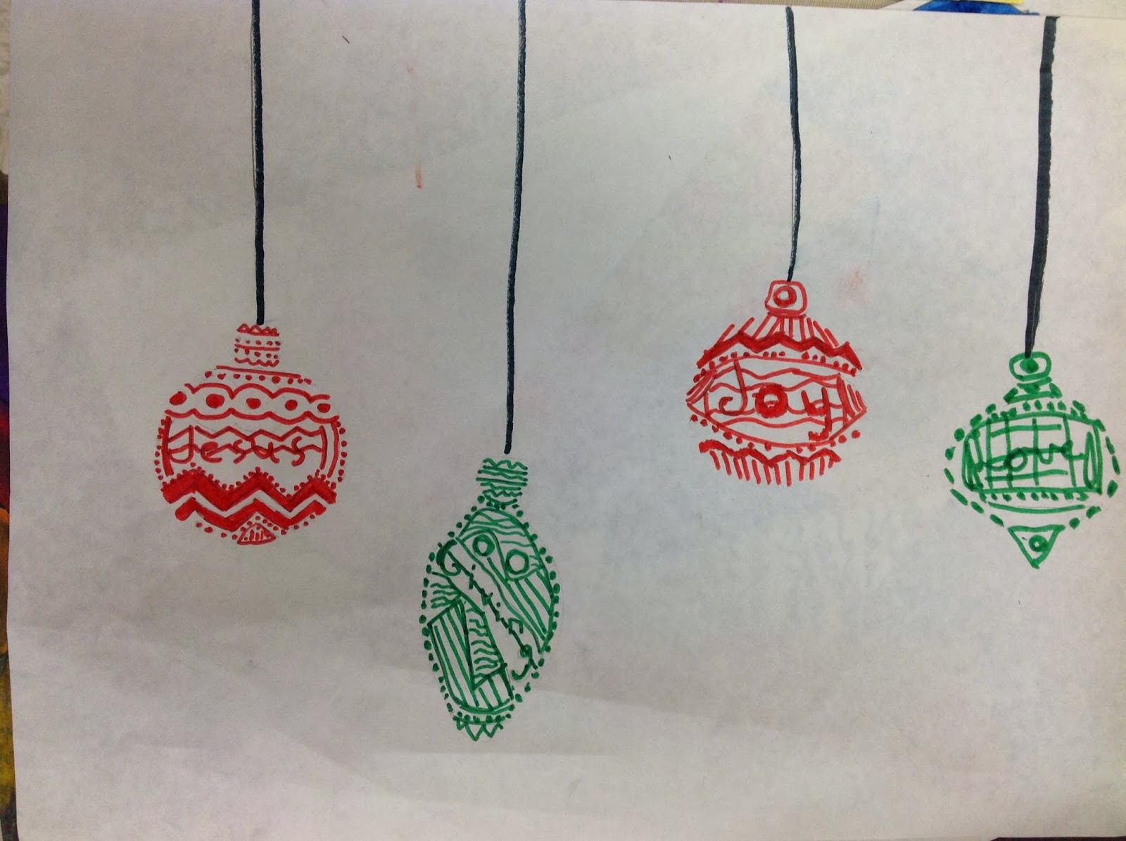 1600x1195 Miss Arty Pants Christmas Ornament Drawing