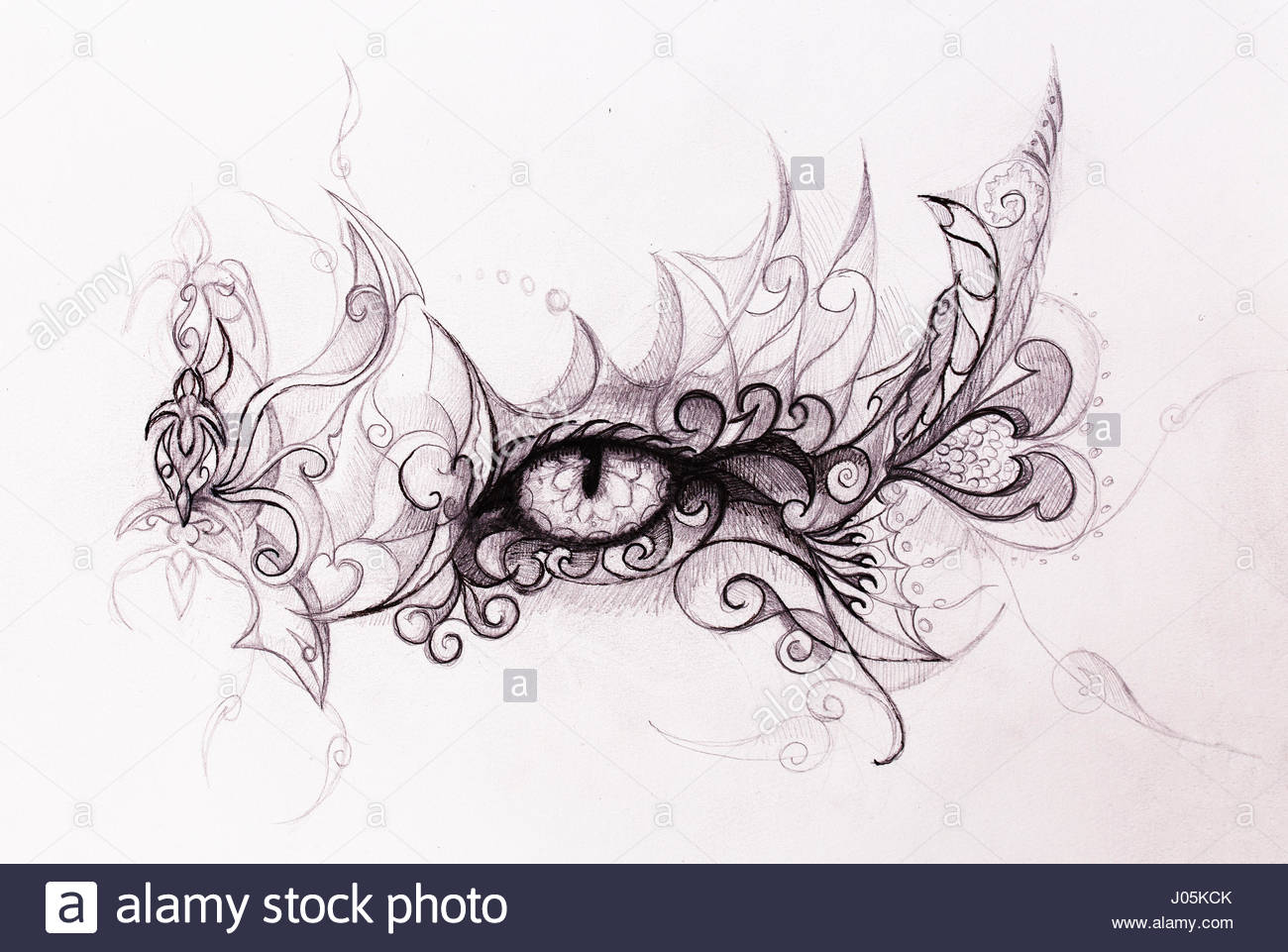 1300x961 Mystic Eye And Beautiful Ornamental. Drawing On Old Paper
