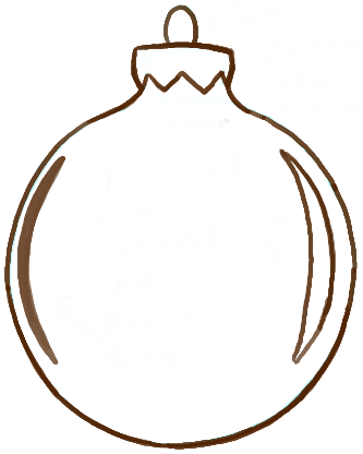 333x416 How To Draw Christmas Tree Ornaments With Easy Steps