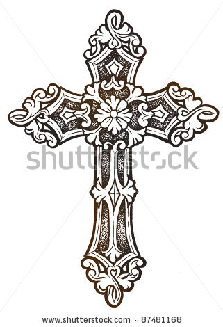 321x470 Crucifix Cross Drawing