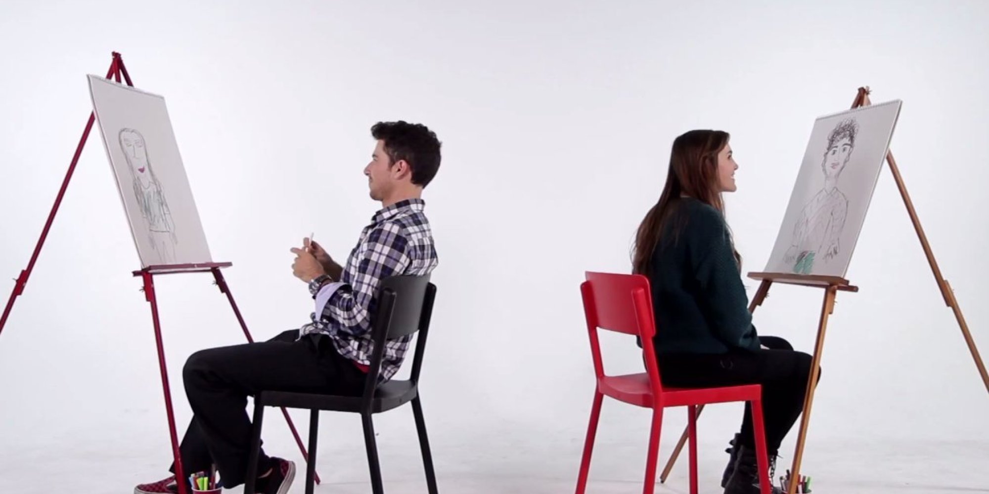 2000x1000 Couples Draw Each Other From Memory, Hilarious Difficulties Ensue