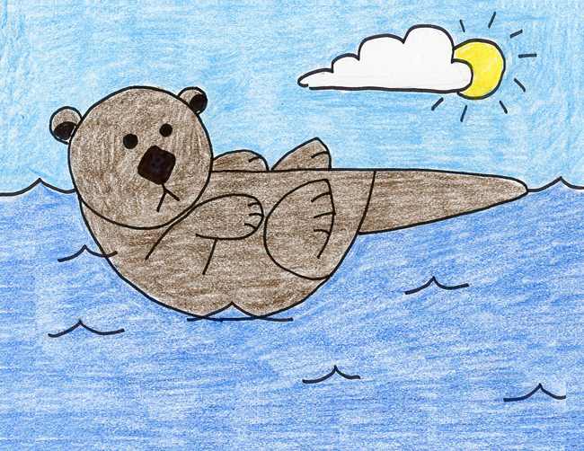 650x502 Draw A Sea Otter