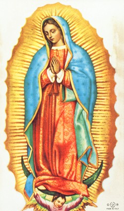 250x424 Our Lady Of Guadalupe Custom Prayer Card Virgen Maria