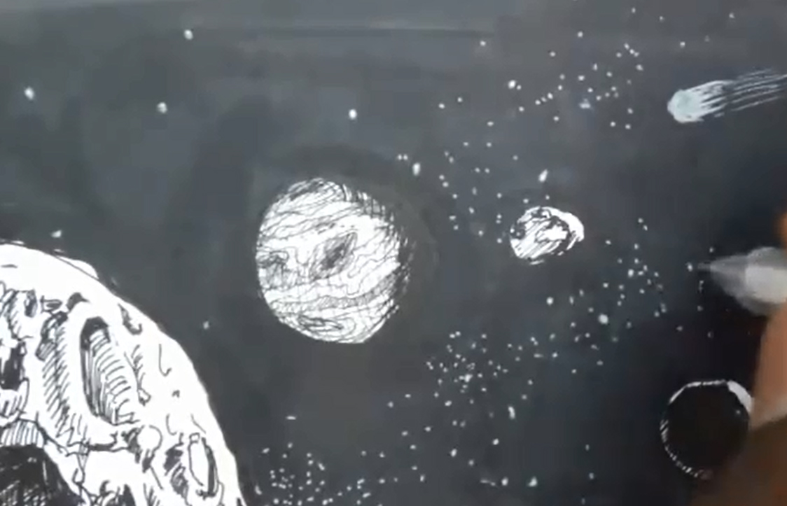 1124x723 Comic Book Video Tutorials How To Draw Outer Space