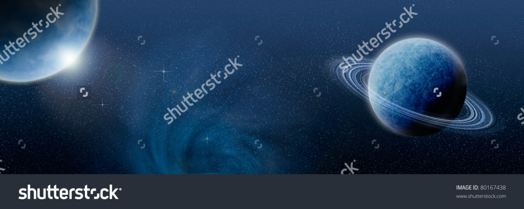1024x410 Outer Space Drawing Drawing Outer Space Panorama Planets Stars