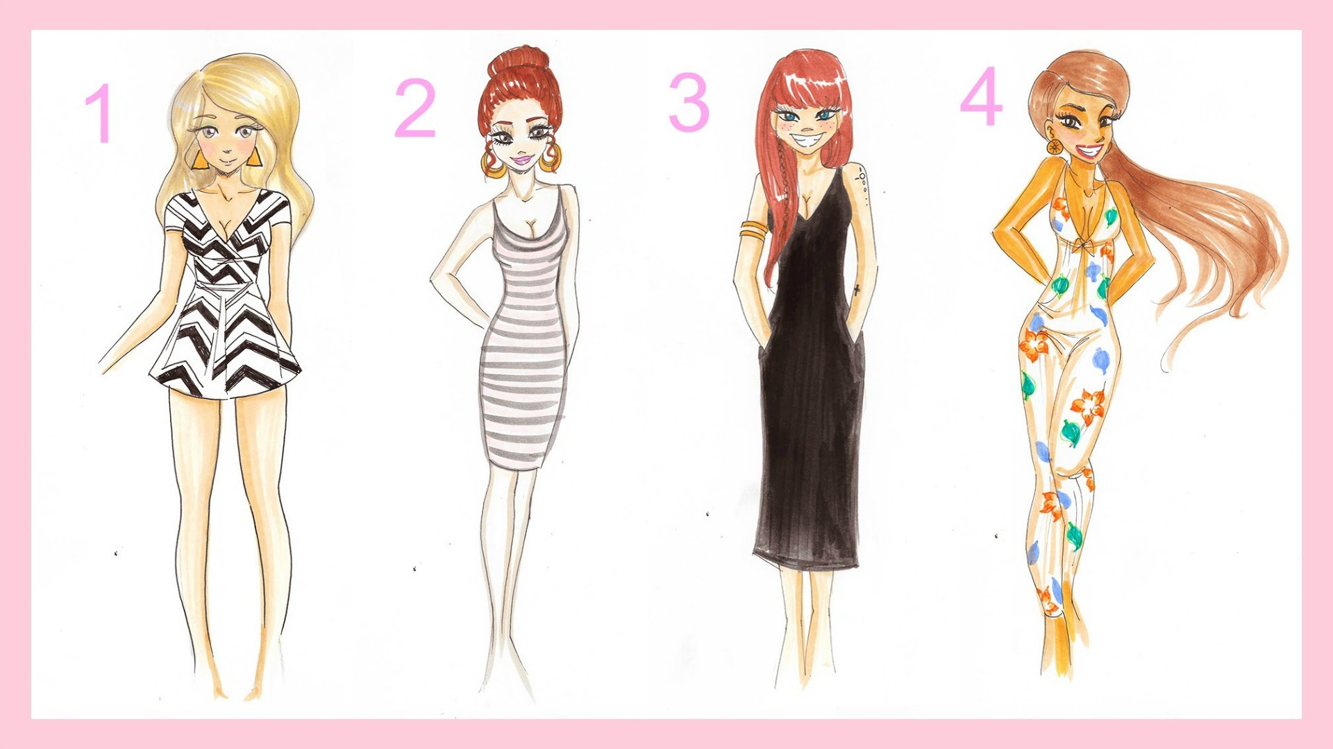 1920x1080 Drawing Tutorial 4 Summer Outfits