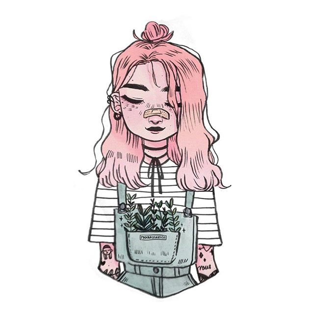 640x640 My Aesthetic Wild Plants In The Pockets Of Denim Overalls Draw
