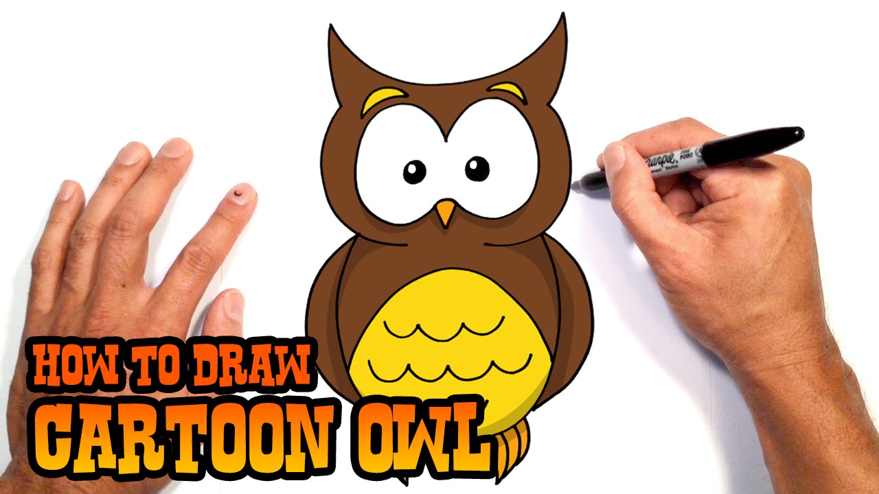 1280x720 How To Draw Cartoon Owl Drawing Lesson