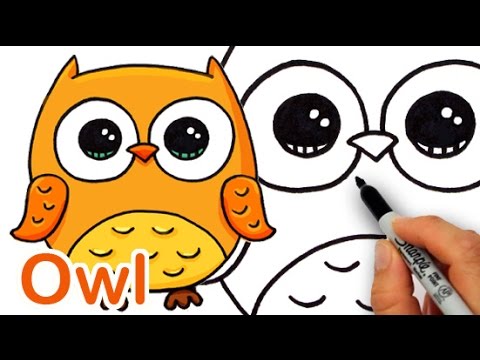 480x360 How To Draw A Cute Cartoon Owl Easy Step By Step