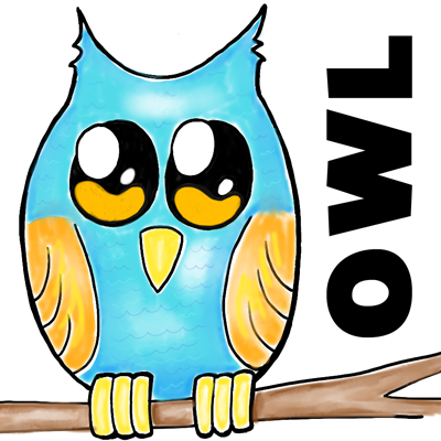 400x400 How Draw Owl On Branch Easy Drawing Tutorial For Kids How