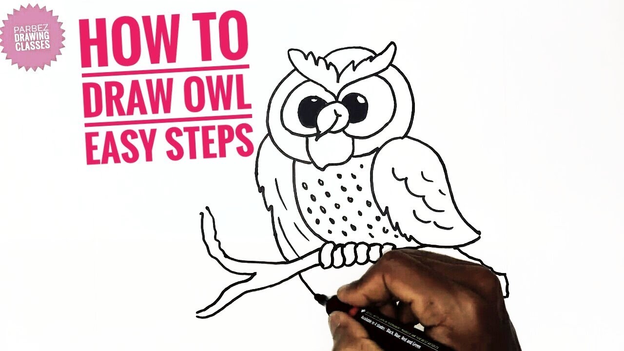 1280x720 How To Draw An Owl On A Branch