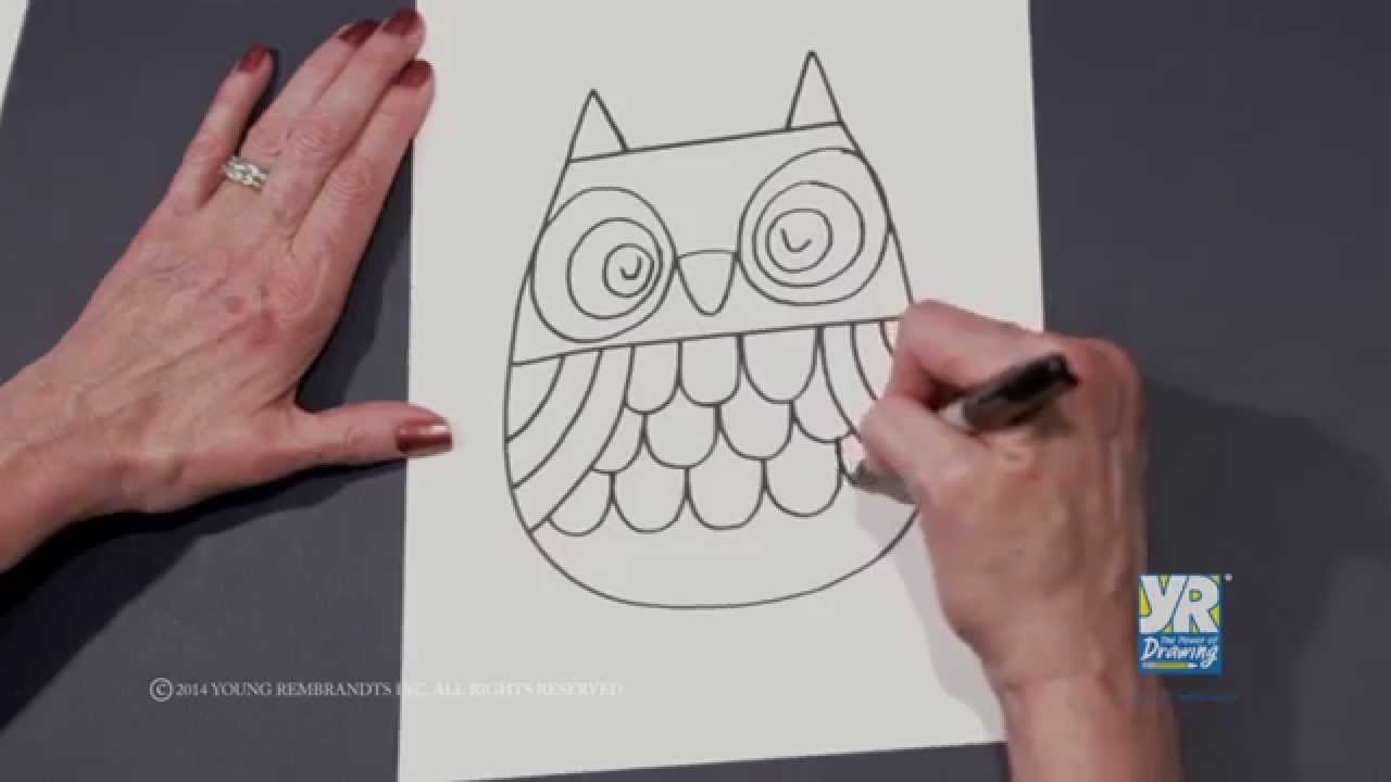 1280x720 Teaching Kids How To Draw How To Draw An Owl