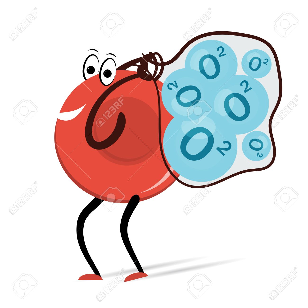 1300x1300 Vector Illustration. Drawing. Red Blood Cell Erythrocyte Carries