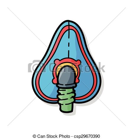 450x470 Oxygen Mask Color Doodle Eps Vectors
