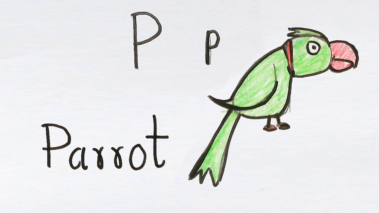 1280x720 P For Parrot How To Draw Using Alphabets Fun With Alphabets