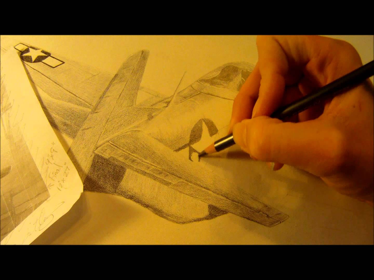 1440x1080 P 51 Mustang Speed Drawing