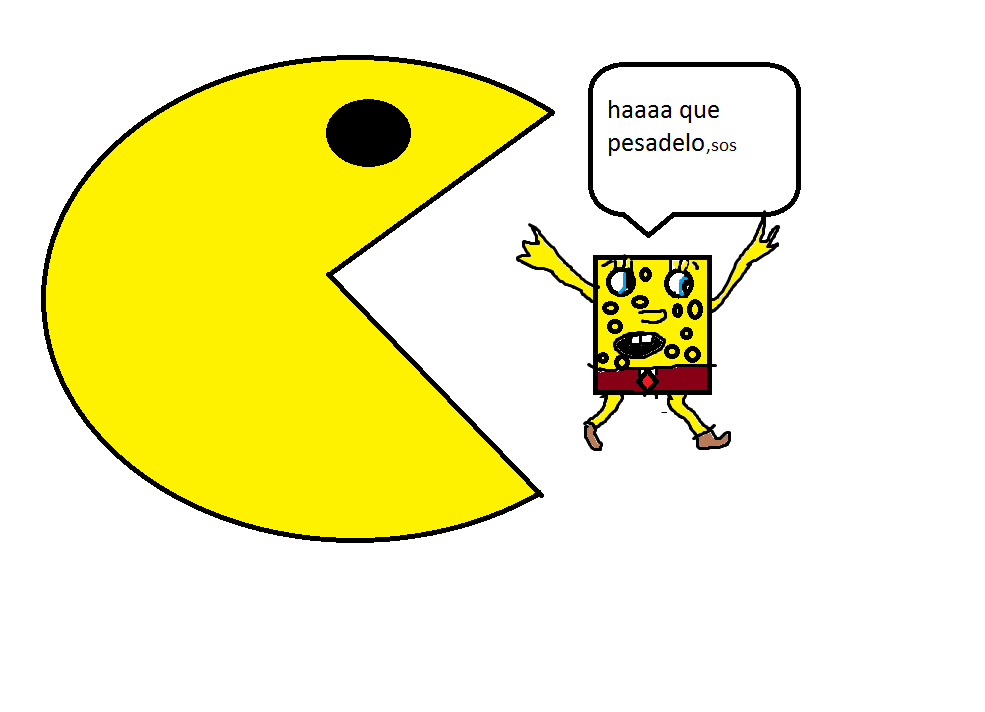 985x712 Pac Man And Bob Esponja By G4rainbowdash