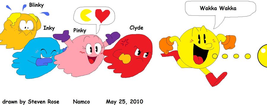 900x354 Pac Man And The Ghosts By Coconutstevio92