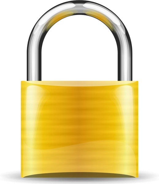 519x600 Padlock Gold Free Vector In Open Office Drawing Svg ( Svg