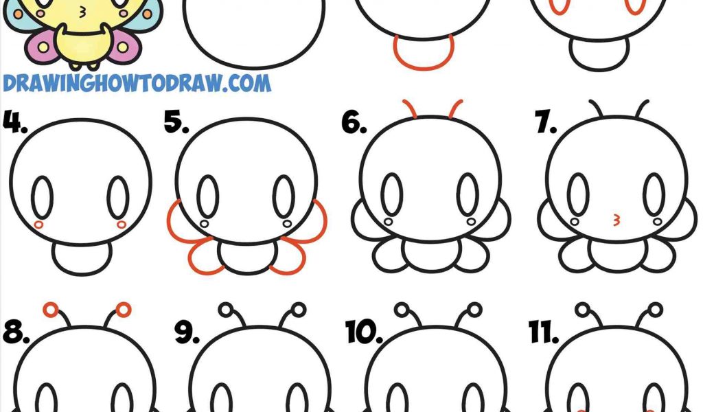 1024x600 Drawing For Kids Butterfly