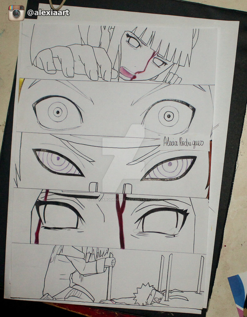 790x1012 Naruto Scene (Naruto And Hinata Vs Pain) Wip By Alexiarodrigues