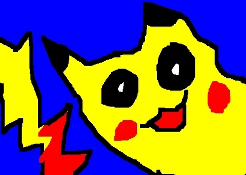 500x355 Random Images My Ms Paint Drawing Of Pikachu Wallpaper