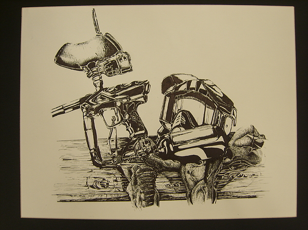 600x449 Paintball Drawing By Rogelio Rodriguez