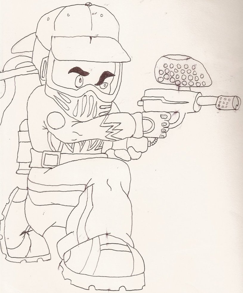 815x981 Paintball Player By Savanna13