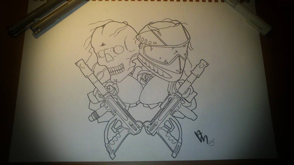 960x540 Paintball Skull And Mask Design By Amberjacquii