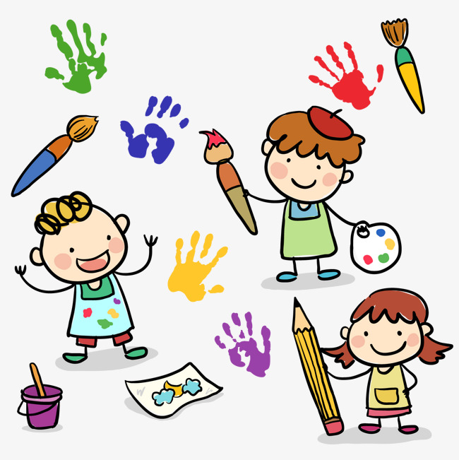 650x651 3 Cartoon Drawing Children Vector Material, 3 Cartoon Drawing