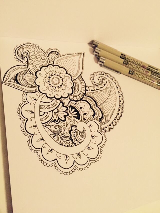 640x852 Paisley Drawing! Doodle Paisley Drawing, Doodles