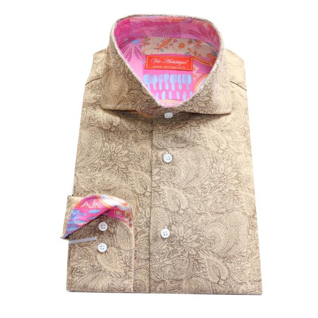 640x640 Light Yellow Cotton With Printed Grey Line Drawing Paisley Pattern