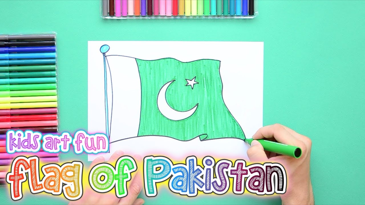 1280x720 How To Draw And Color The Flag Of Pakistan