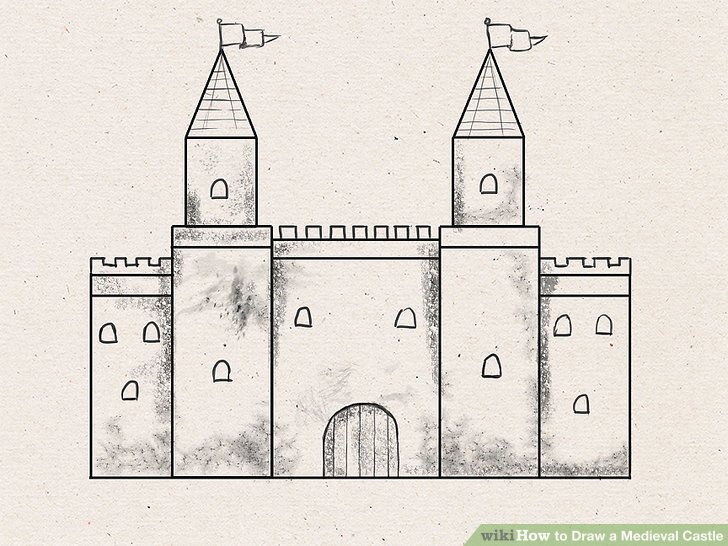 728x546 How To Draw A Medieval Castle 9 Steps (With Pictures)