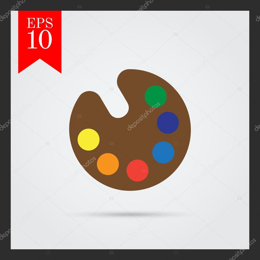 1024x1024 Drawing Palette Icon Stock Vector Redinevector