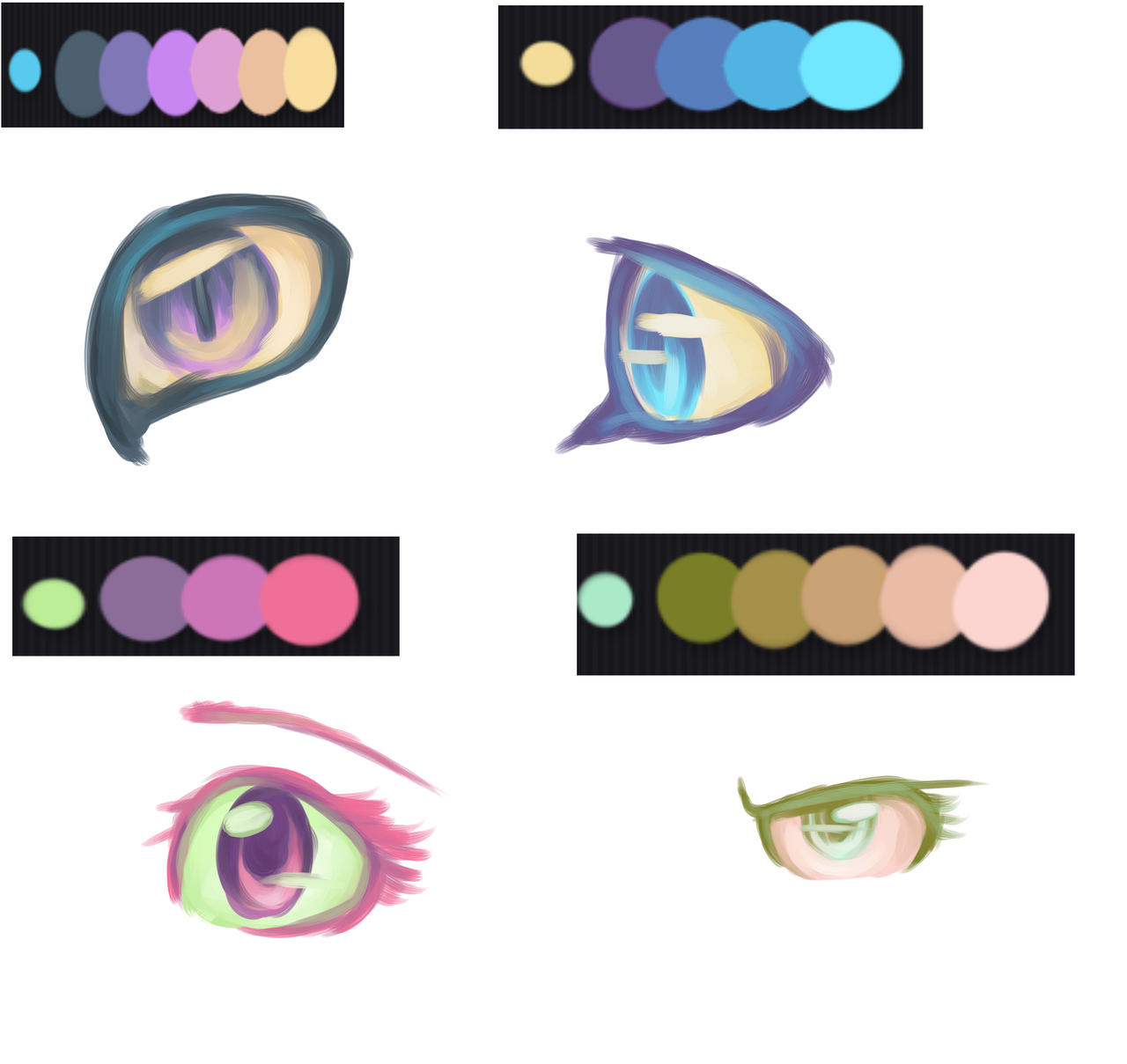 1280x1209 Random Drawing Palette Eyes By Chocoecaramell